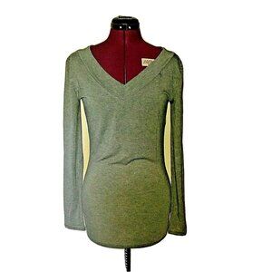 REGNA X Top Olive Women Long Sleeve New Knit Size XL  V Neck